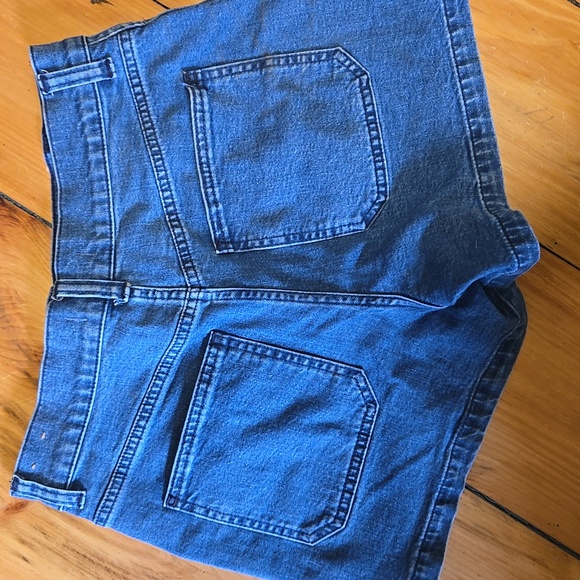 NWOT Madewell Medium Wash Patch Pocket High Rise Shorts - Picture 3 of 4